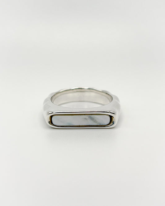 Mother of Pearl Wave Ring