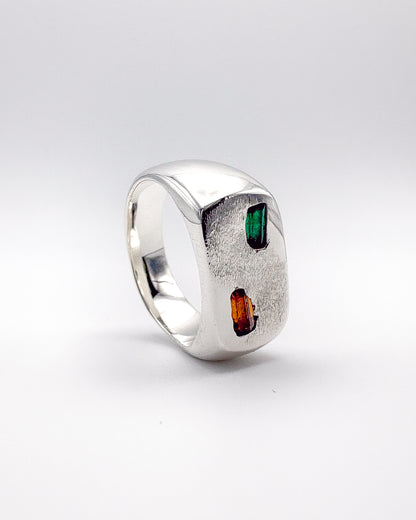Amber & Emerald Signet