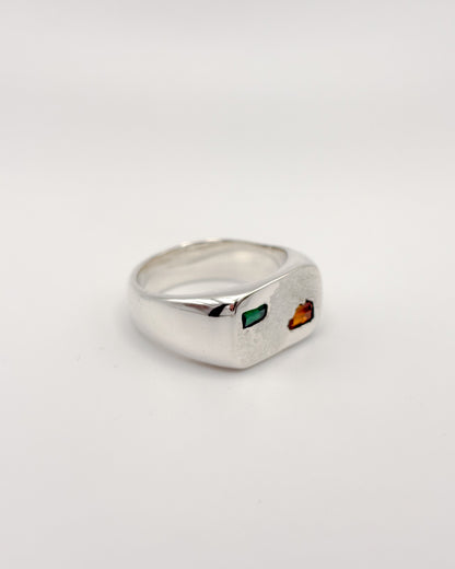Amber & Emerald Signet